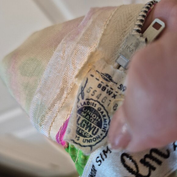 Rare Vintage 60s Malcolm Starr Silk Evening Gown | Rhinestone Detail | M–L - Picture 11 of 11